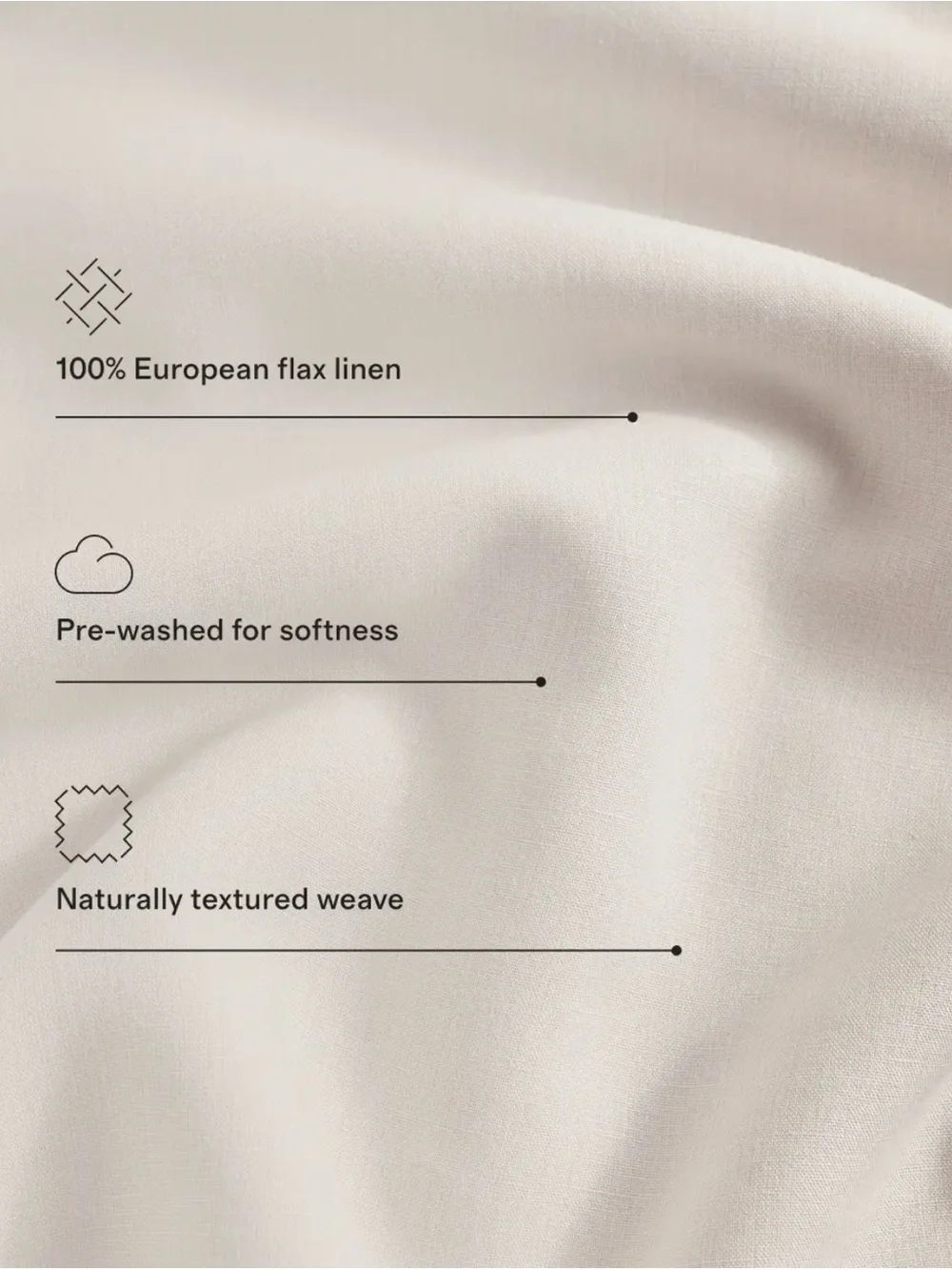 White and Black Striped European Linen King Sheet Set - Retail $204